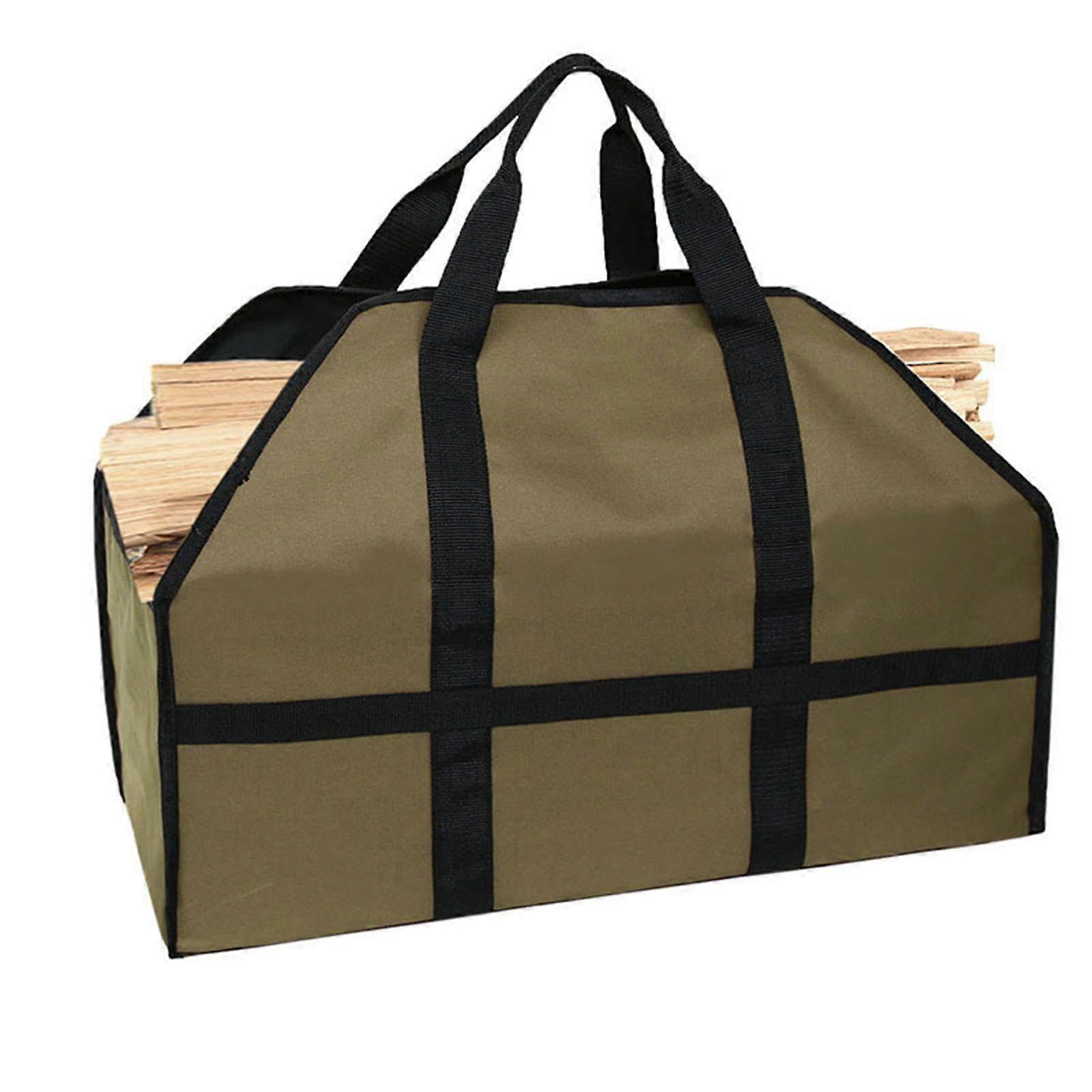 Firewood Log Carrier Tote Bag Extra Large Canvas SelfStanding Fully Enclosed with Reinforced Handles