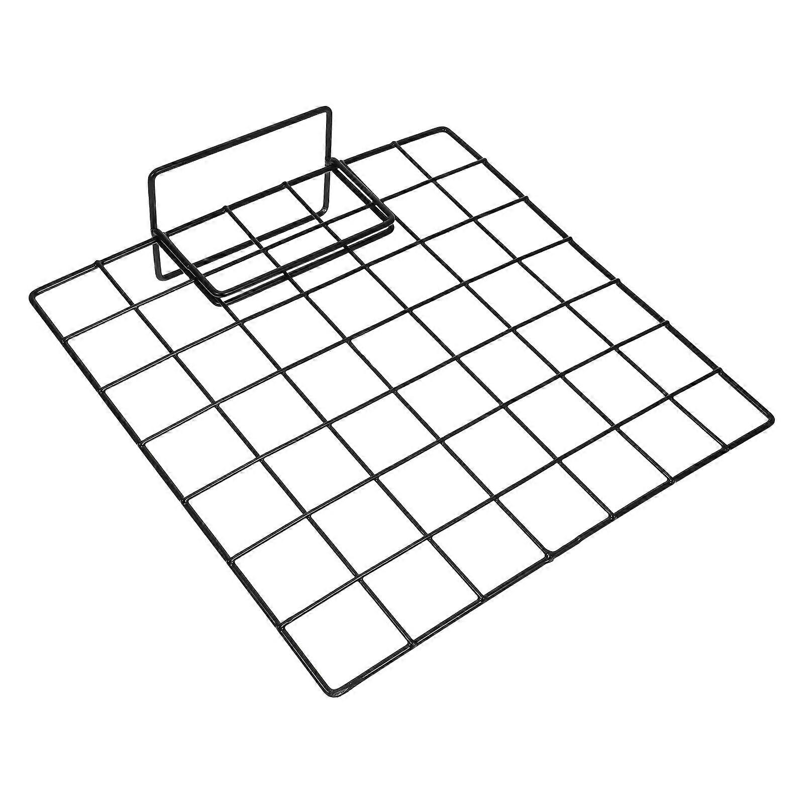 Iron Grid Photo Display Stand Desktop Panel Rack for Home Use