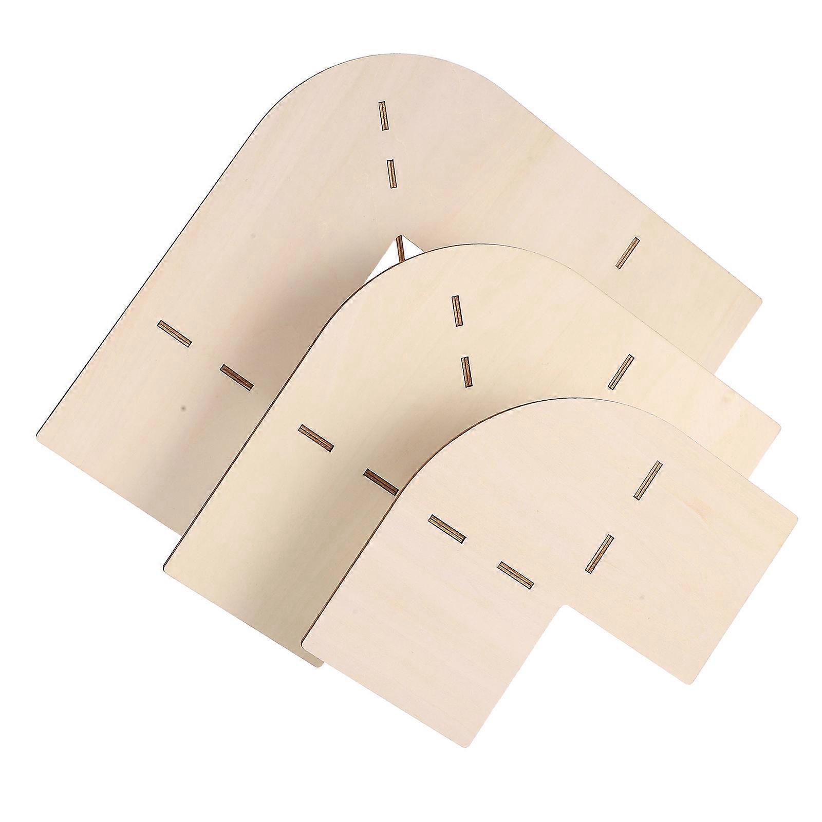 Retail Display Rack Wooden Organizer For Craft Shows Tabletop Stand Portable Shelf Multilayer Design 1Pack