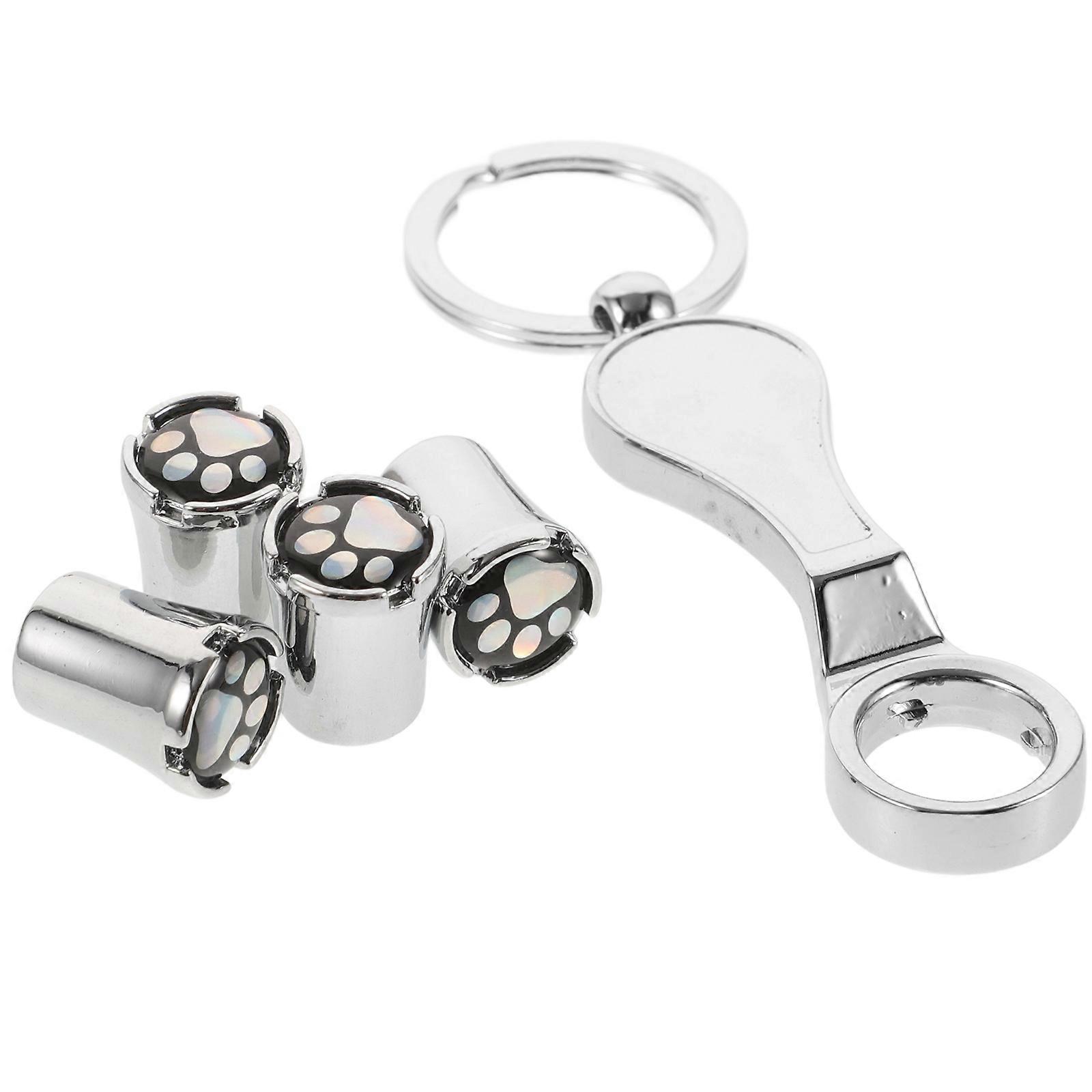 Sturdy Tire Valve Cap Ideal For Daily Use Car Enhancing Vehicle Maintenance With Dustproof Feature 1 Set Silver