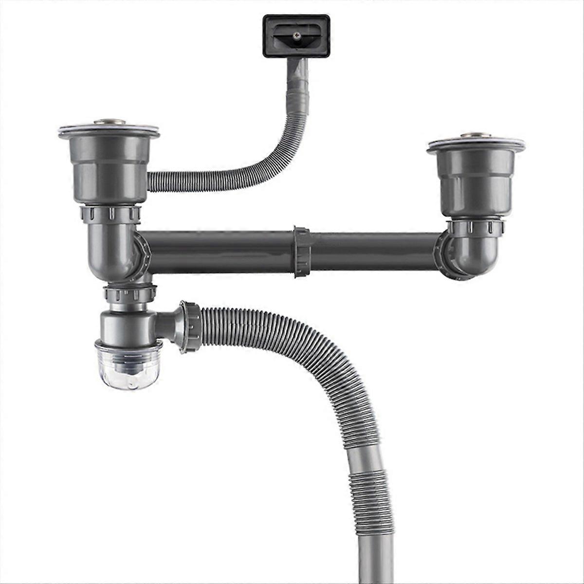 Kitchen Sink Deodorization Sink Drain Hose Drain Filter Double Tank