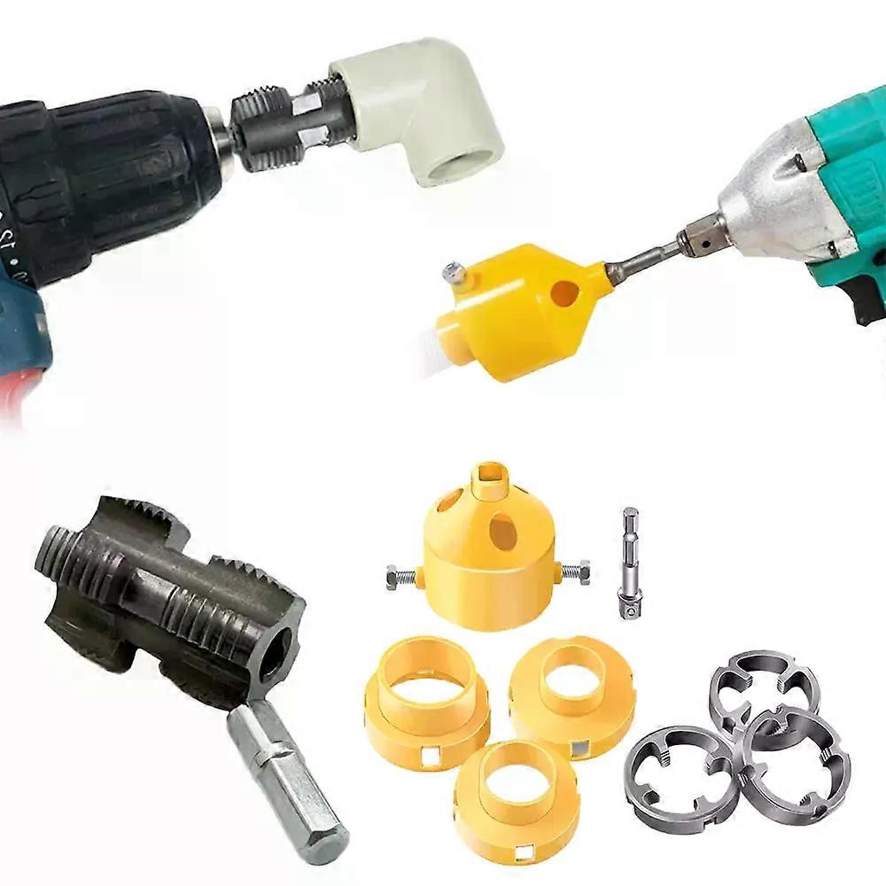 9pcs/Set PVC Pipe Threader Kit Pipe Threader Pipe Round Die 4/6 Points PPR Water Pipe Internal Thread Opener