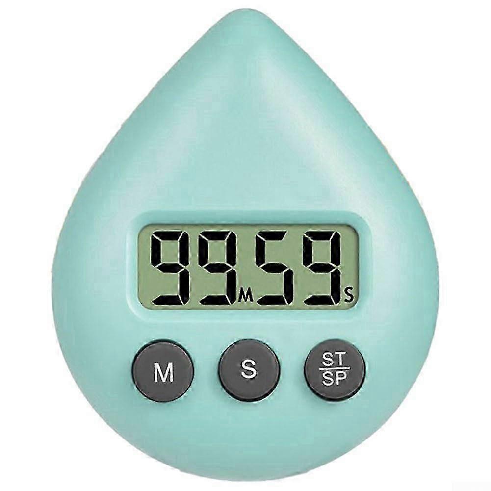 Electronic Kitchen Timer with Programmable Countdown, ABS Housing, Battery Operated, Light Green
