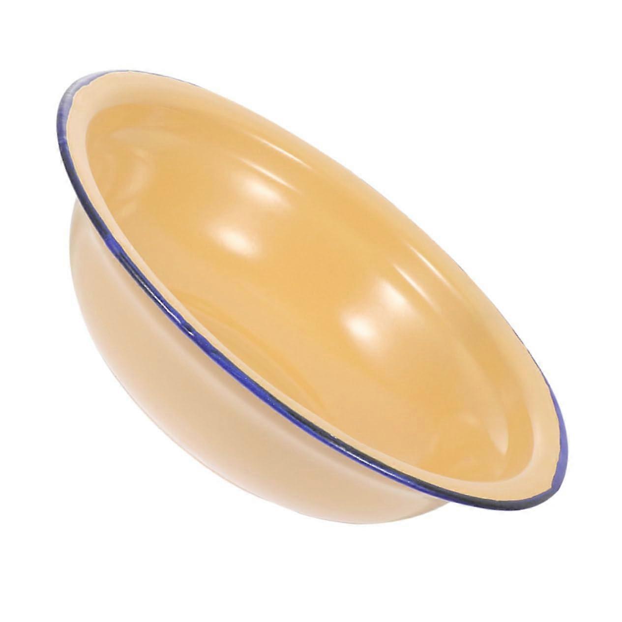 Large Capacity Enamel Basin with Vintage Retro Design for Kitchen Serving and Cleaning