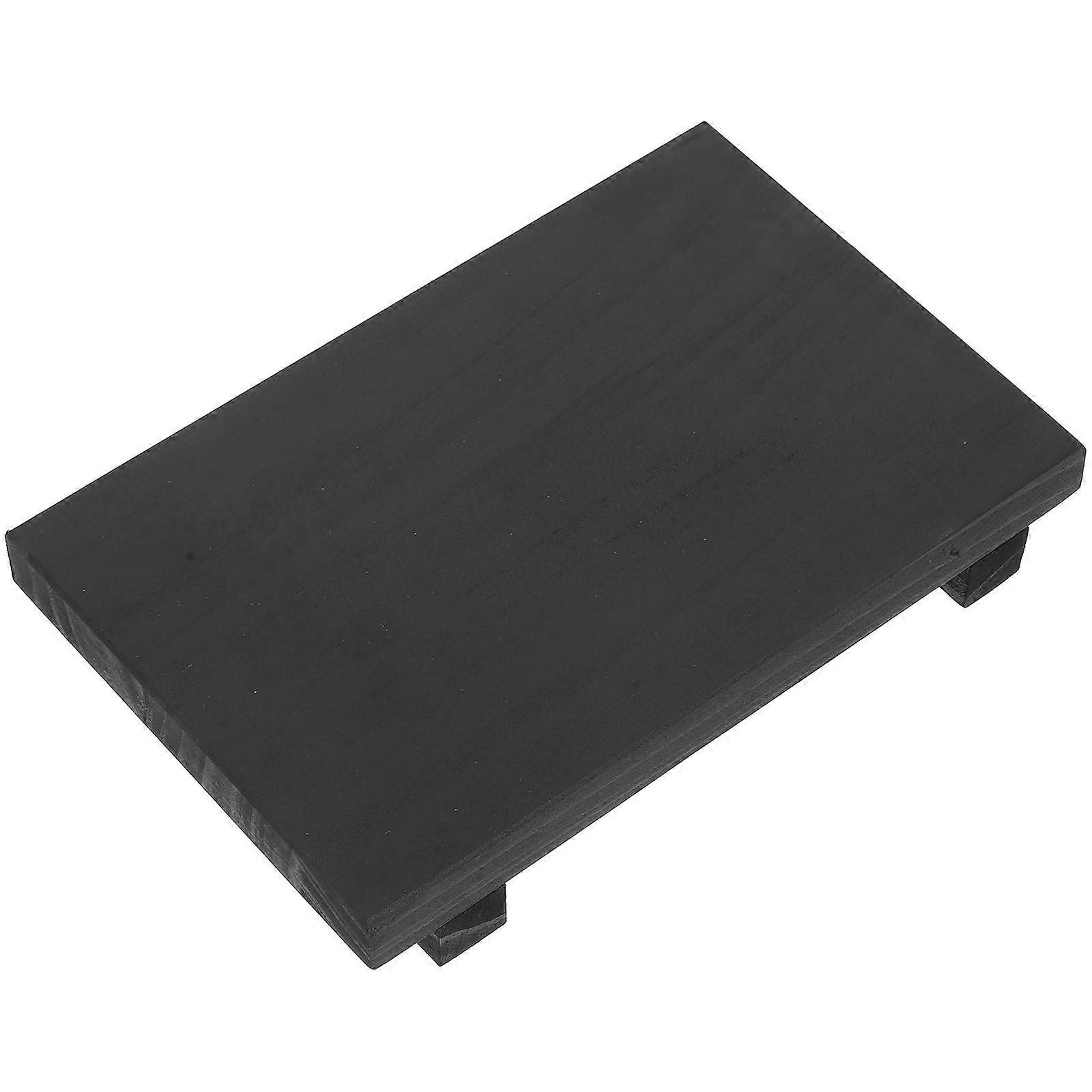 Black Wooden Soap Tray for Kitchen Bathroom Serving Board