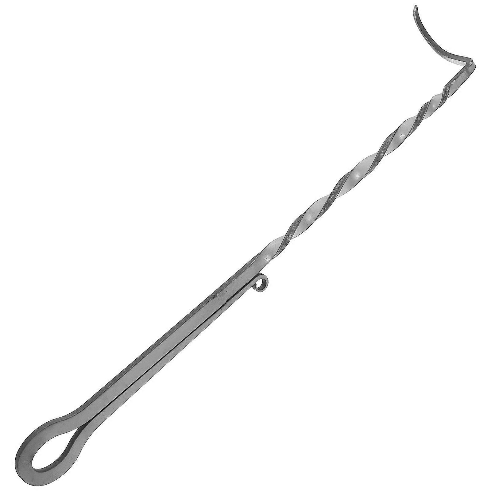 Meat Flipper Hook Stainless Steel for Bbq Flipping Grey