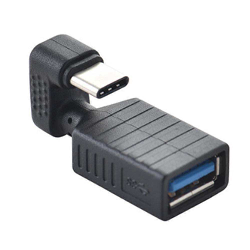 High Speed 180° U-Shaped Type C USB-C OTG to USB 3.0 Female Adapter for Mobile Phones, Tablets and Mobile Hard Drives