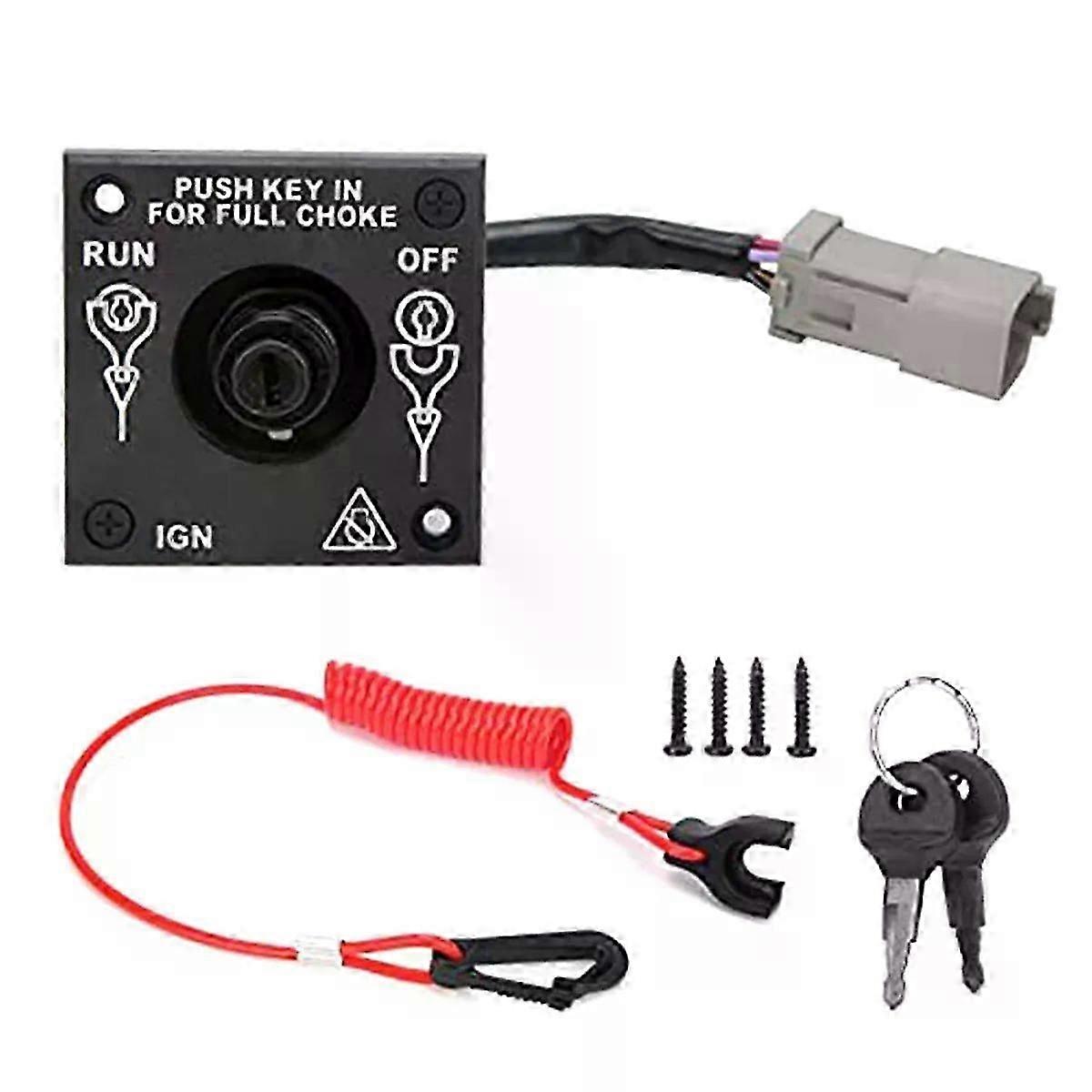 Ignition Key Switch Start Panel 0176408 for Outboard Engine Ignition Without Flameout