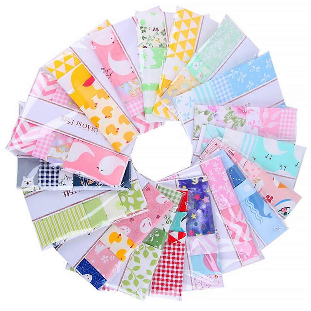 Pure Cotton Striped Patchwork Cloth DIY Accessory for Decoration 8Pcs