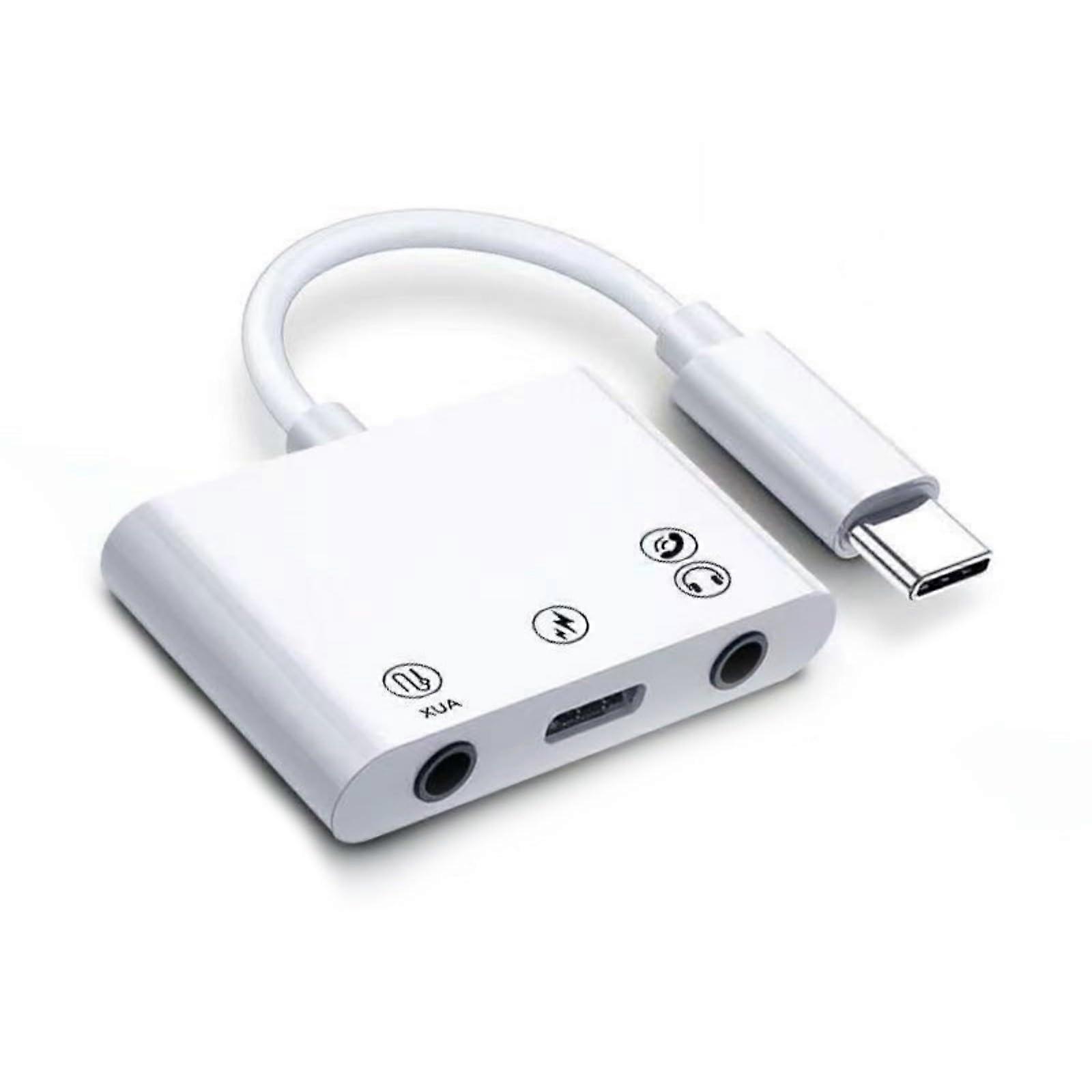 USB C to 3.5mm Headphone Adapter Compatible With USBC Phones TypeC FastCharging PassThrough Port For Music And Calls