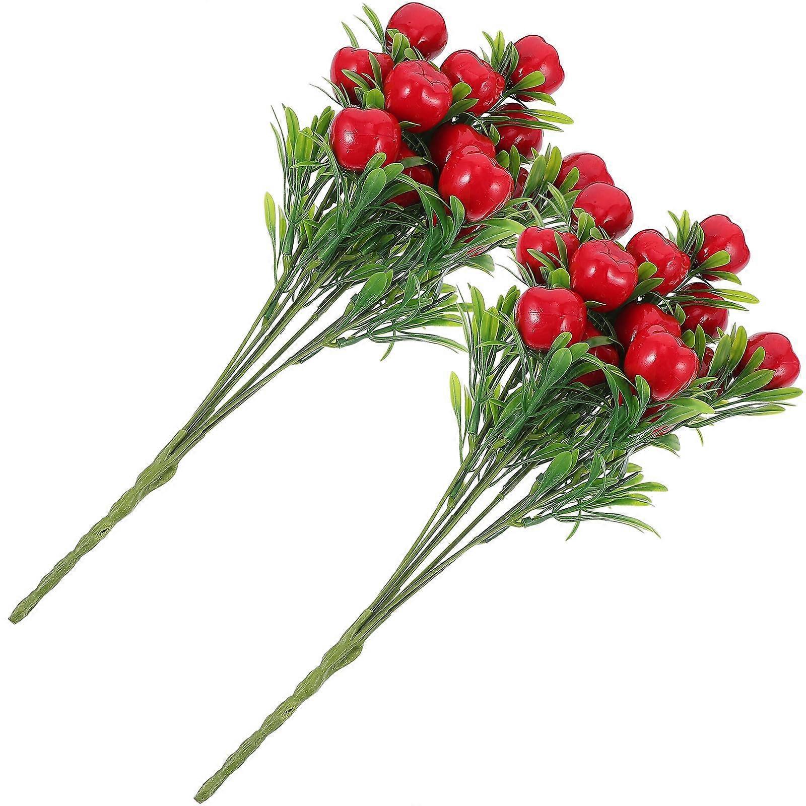 Artificial Fruit Branches Lifelike Fake Fruit Stems for Vase Decoration and Rustic Table Centerpiece