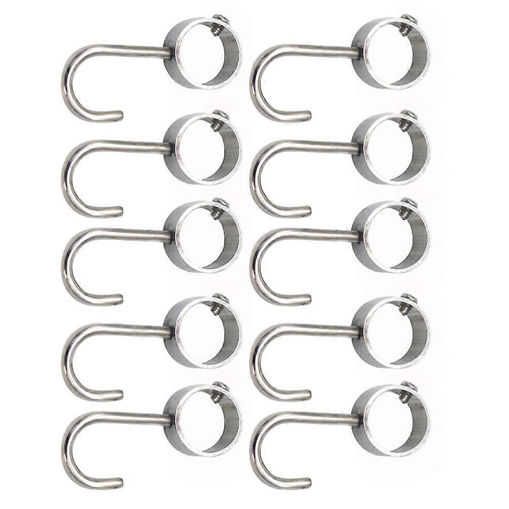 10pcs Wall Coat Hooks Stainless Steel Wardrobe Hooks RustResistant SpaceSaving Silver