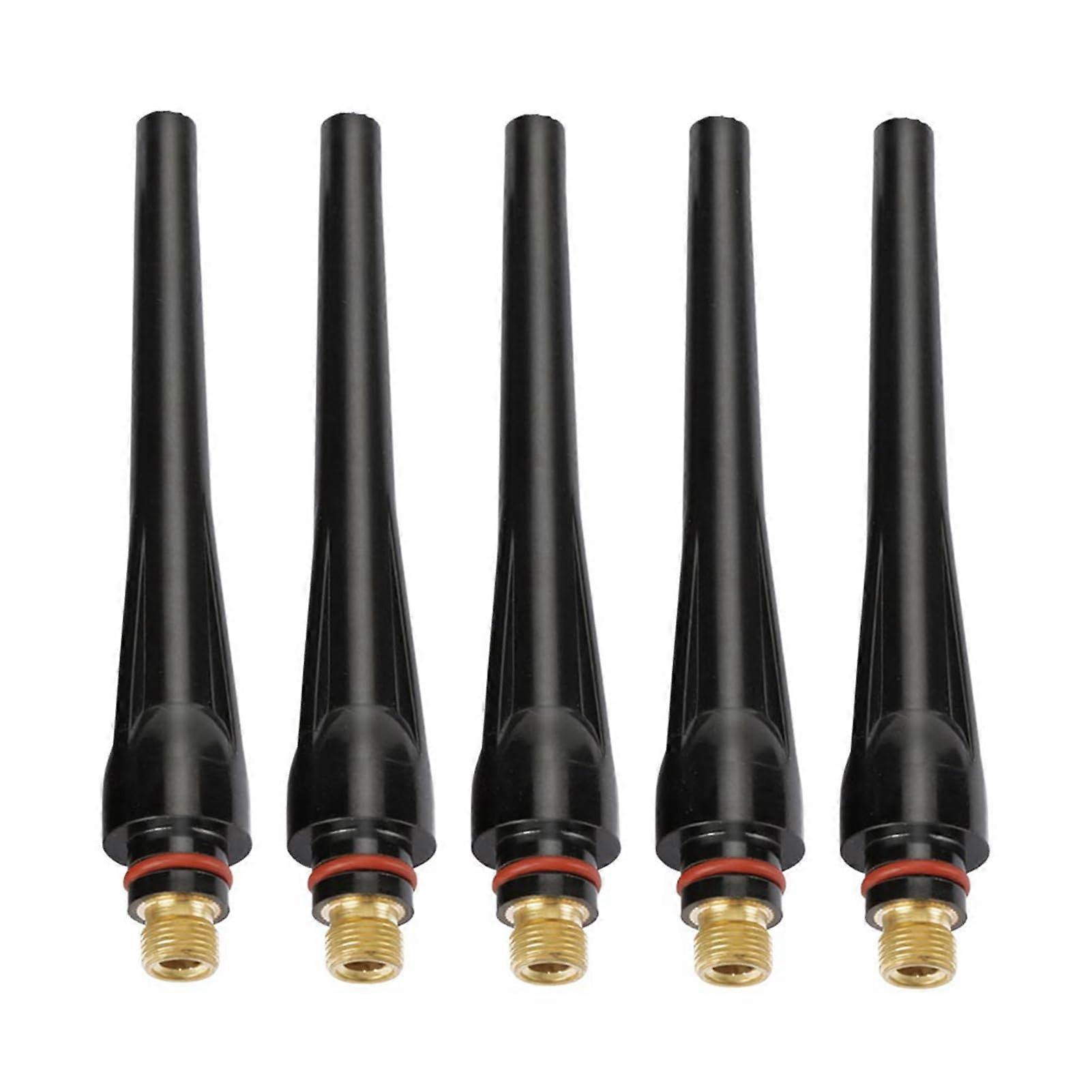 TIG Welding Torch Back Cap 57Y02 Long 5pcs Set for WP17 WP18 WP26 Temperature Resistant