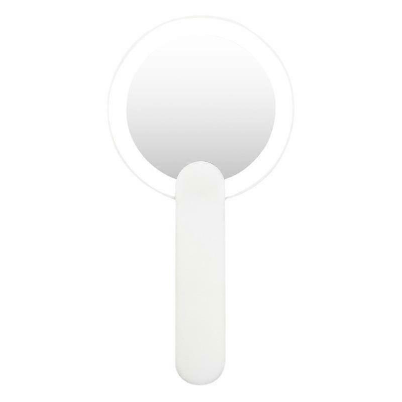 Portable Makeup Mirror Handle Led Vanity Mirror Usb Small Mirror With Light