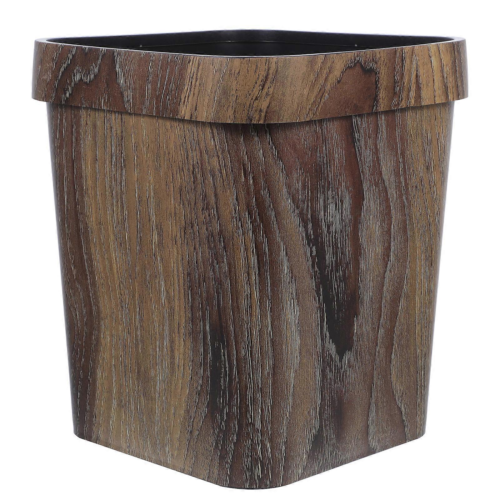 Household Garbage Bin Plastic Waste Bin 1Pcs with Fixed Ring