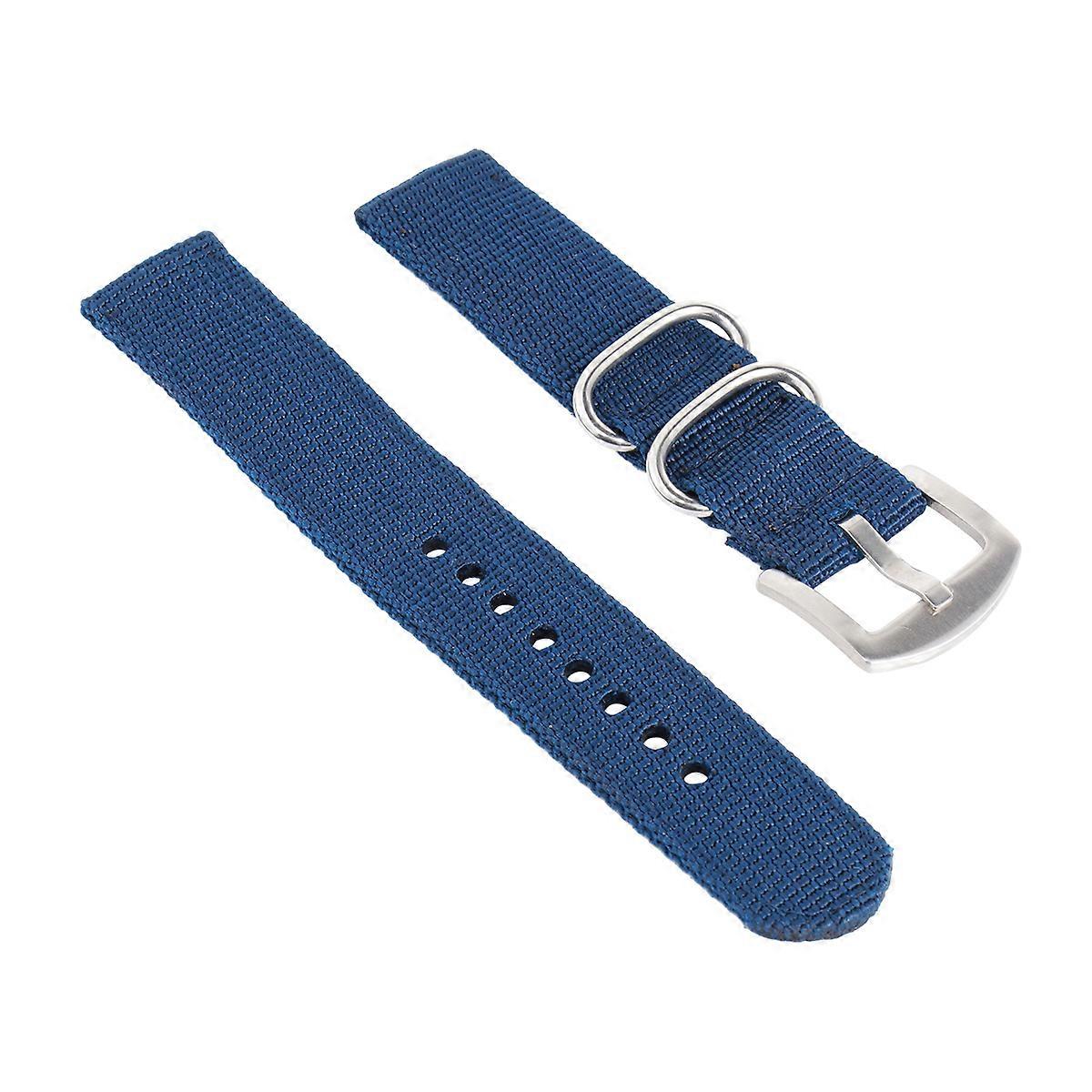 Blue Watch Strap Nylon Canvas Replacement Strap for Wearing Use 20mm