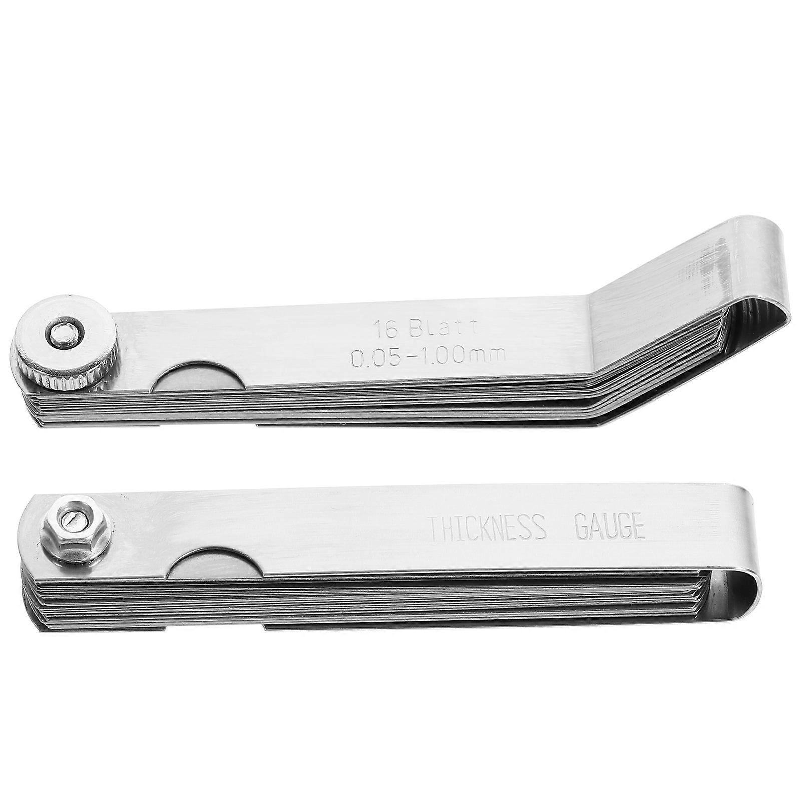 High-Precision Gap Gauge Metal Thickness Gauge For Machining Thread Fixing Debugging 18.50x18.50x2.80cm 2Pack