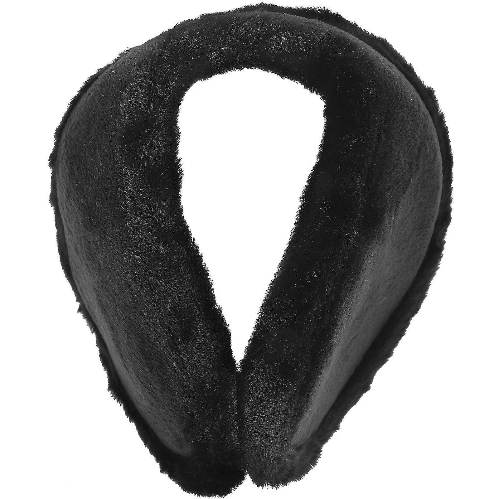 Winter Adjustable Knitted Ear Muffs for Ear Use Stylish Black