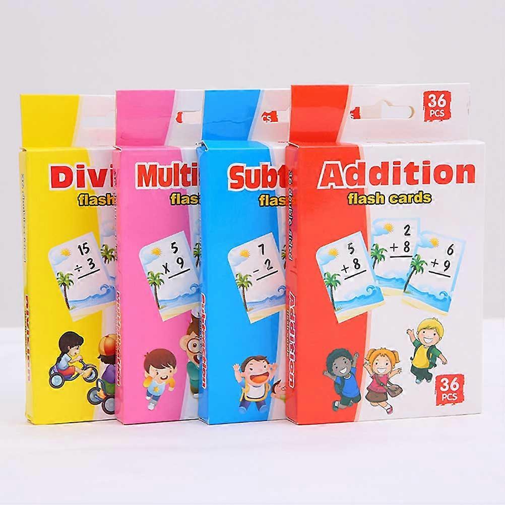 Multiplication Cards Arithmetic Cards for Kids with 4 Boxes Set