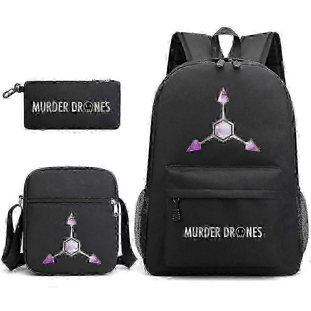Murder Drones UZI School Bag Backpack Pencil Case Shoulder Bag Three-piece Set _22