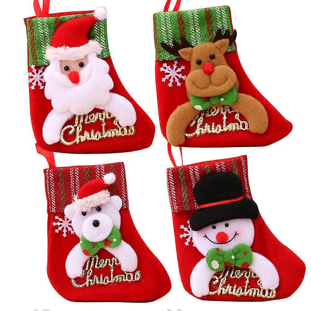 Christmas Gift Stockings Creative Socks for Storage 4Pcs Collection