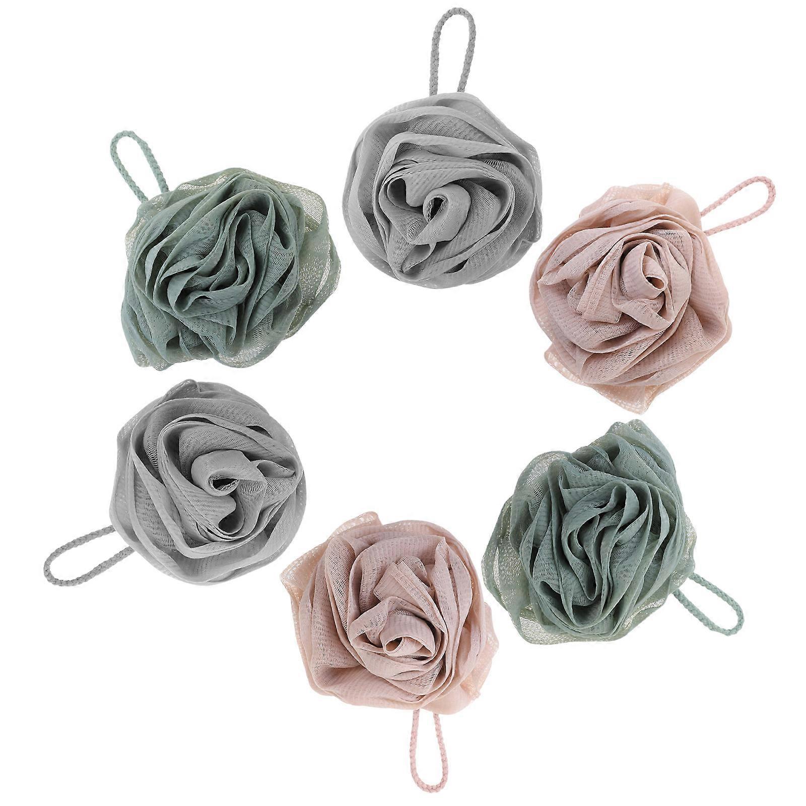 Bath Ball Shower Loofah for Cleansing 12Pcs Assorted Color Scrubber