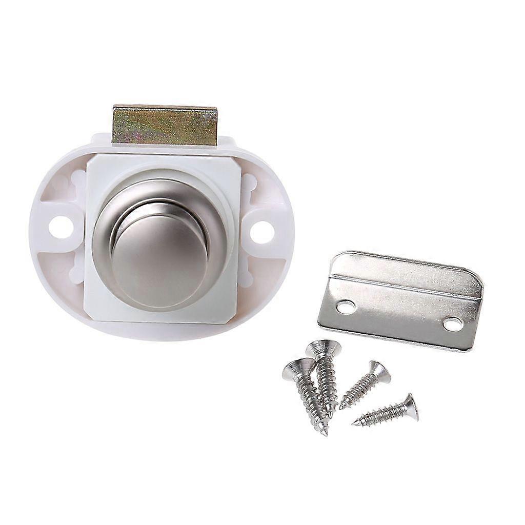 Push Button Latch Catch Knob Lock Cupboard Cabinet Handle Caravan Camper Lock