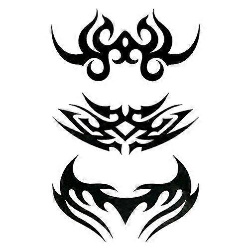 Waterproof Temporary Tattoo for Men  Realistic Old School Neck Totem Design, 2 Sheets