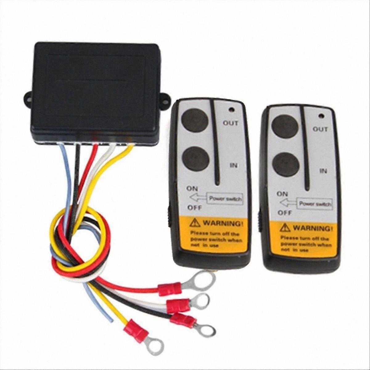 12V Wireless Electric Winch Remote for Truck ATV Receiver Module Transmitter Handle
