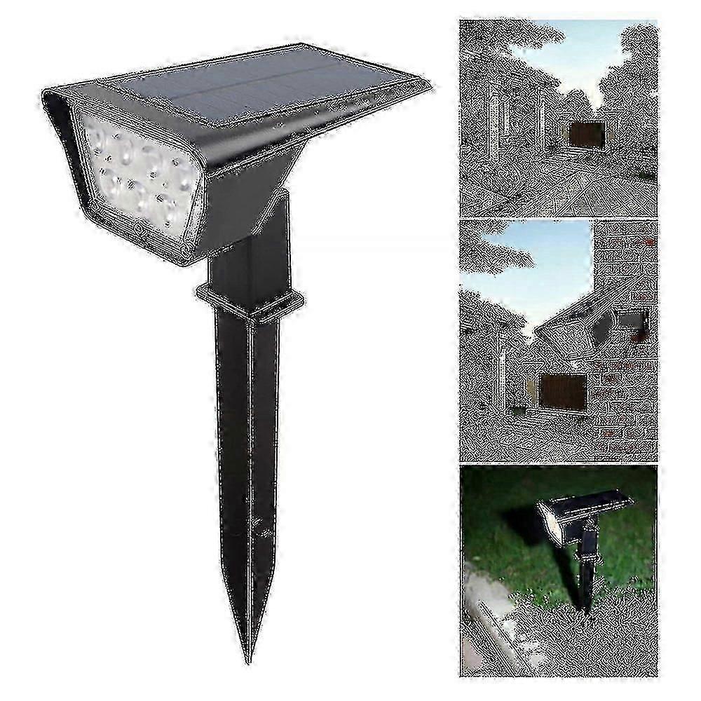 2025 Latest Model Outdoor Solar Spotlight Warm White 7 Leds Replaceable Battery