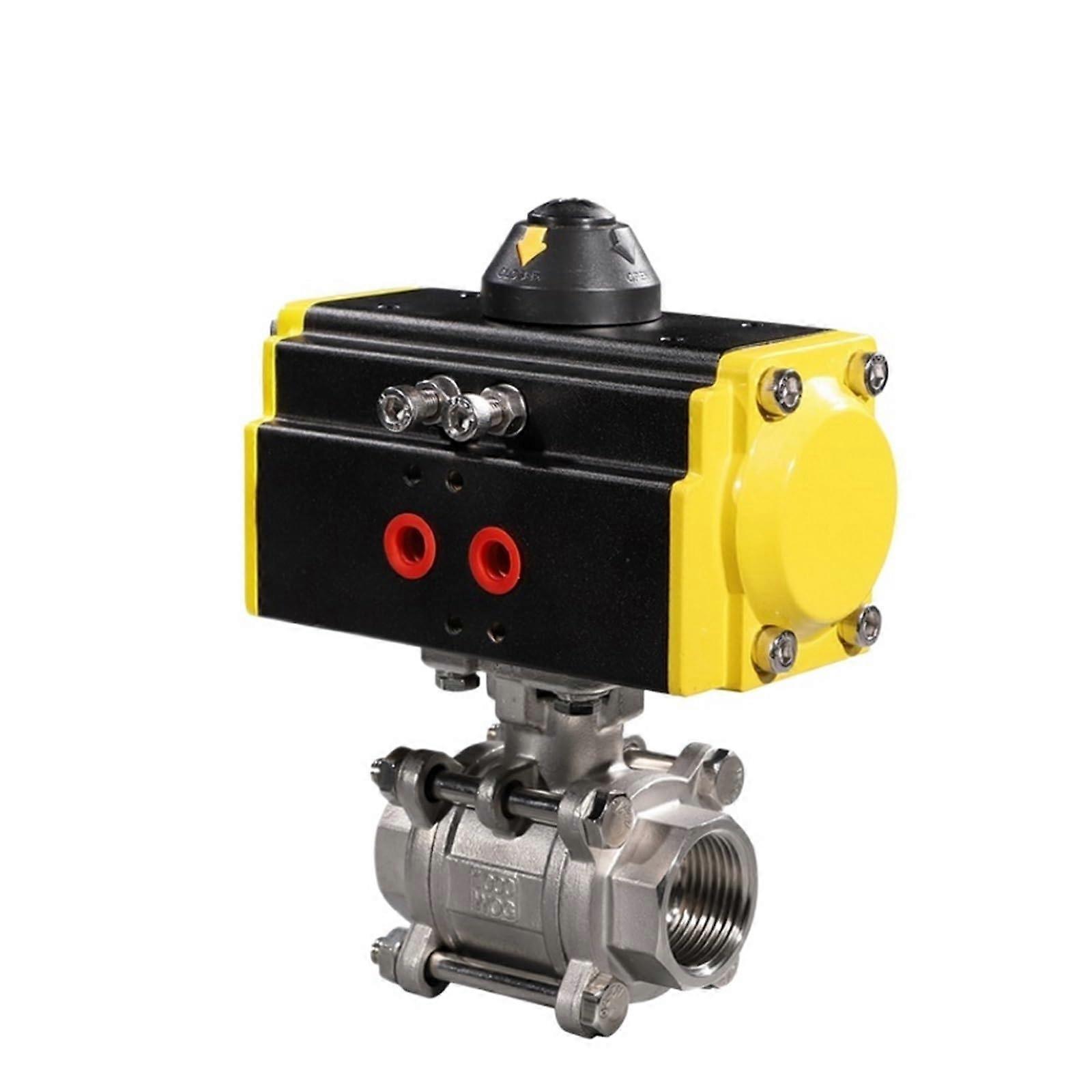 DN50 Double Acting Pneumatic Ball Valve Threaded for Safe Drinking Water Wide Voltage Range