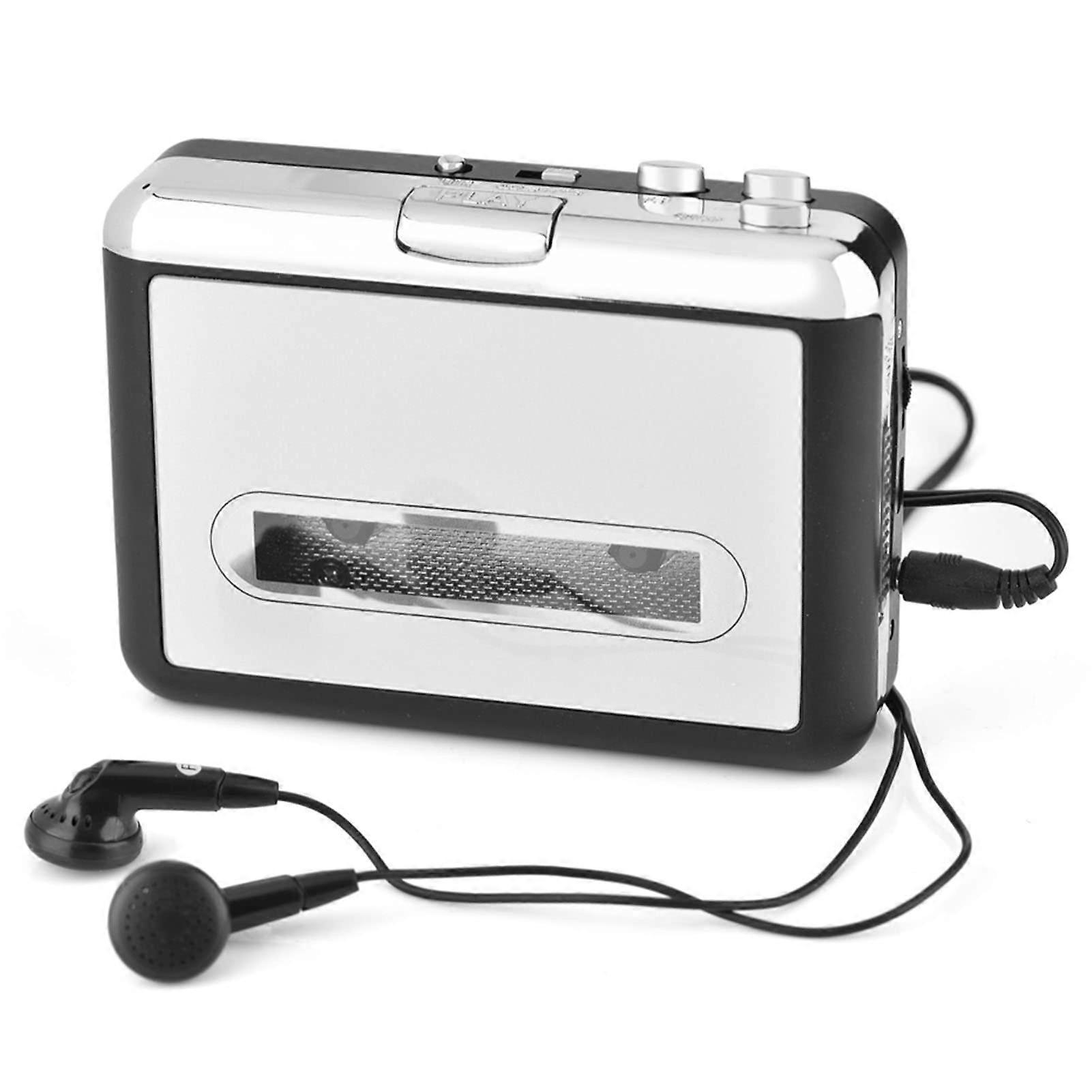 USB Cassette Converter with Headphones, Quick TapetoMP3, Plug and Play Portable Player