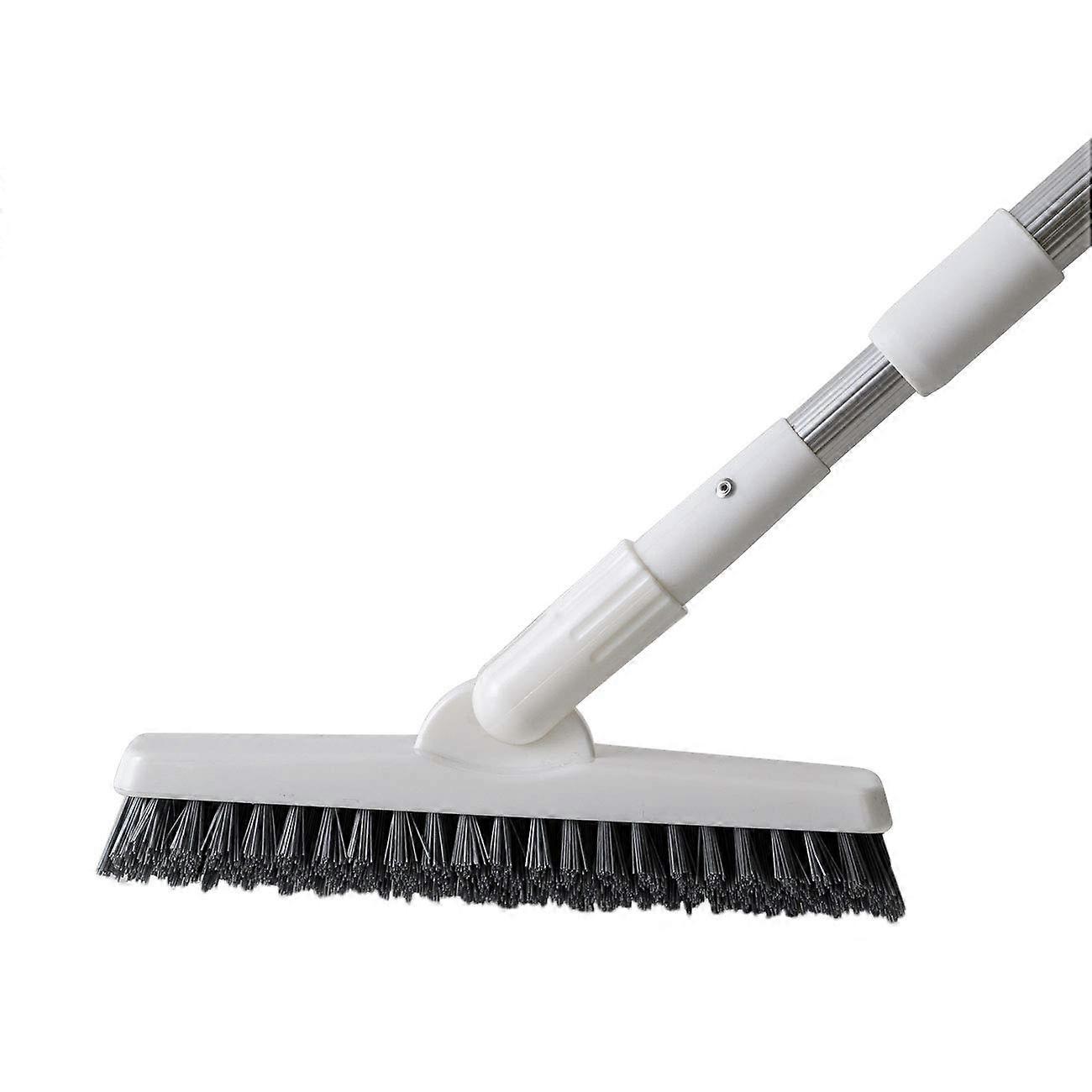 Grout Brush with Long Extendable Telescopic Handle, Stiff Bristle Tile Scrubber for Bathroom Kitchen Tub