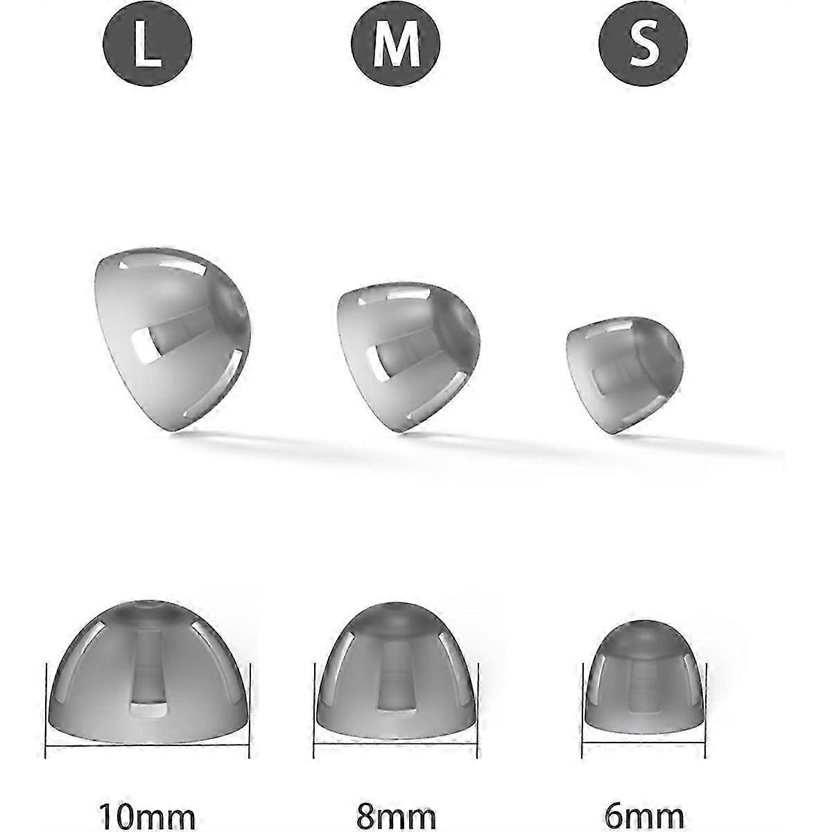 Resound Compatible Hearing Aid Domes Open Smokey Ear Tips Replacement 8mm (Medium 20pcs Pack)