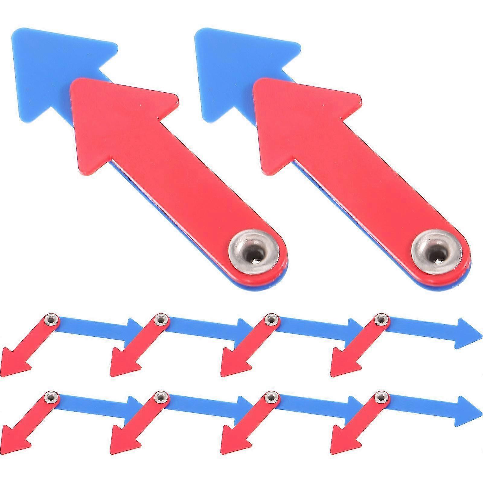 10 Sets Plastic Clock Hands for Time Telling Educational Clock Hand Props with Rotatable Clock Needle