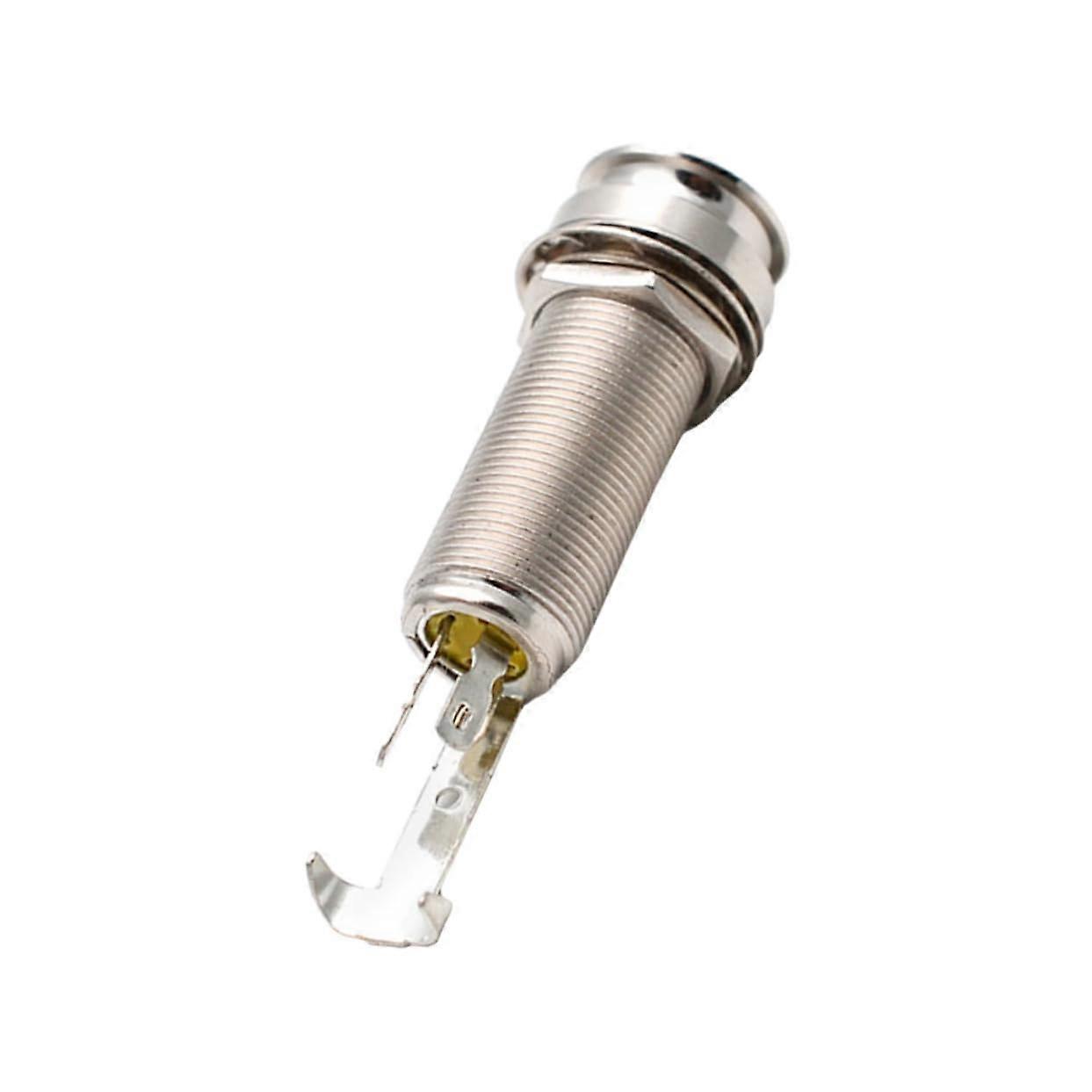Acoustic Guitar Endpin Jack with Threaded Body, Noise Reduction, Low Profile Replacement