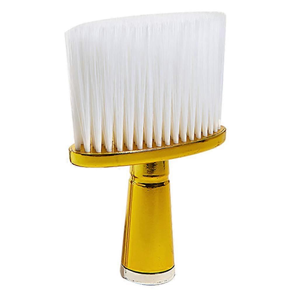 Barber Neck Duster Brush Gold with Soft Nylon Bristles for Comfortable Hair Cutting and Salon Use