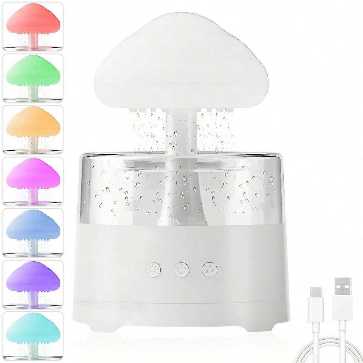 Mushroom cloud with atomizing diffuser humidifier aromatherapy diffuser colorful gradient lighting atmosphere night light