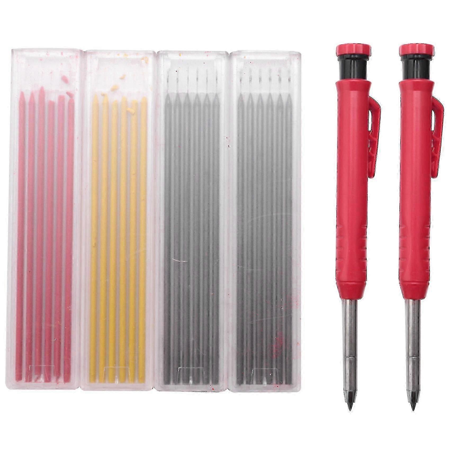 Carpenter Pencils With Sharpener Set , Carpentry Markers