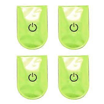 4X Outdoor Sports LED Safety Light Reflective Magnetic Clip on Strobe Running Walking Bike Cycling