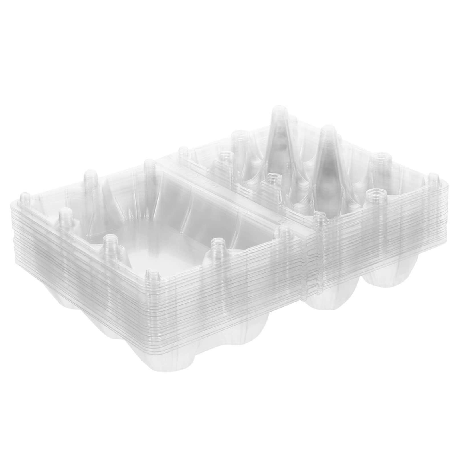 Egg Storage Container with Lid, Stackable Plastic Egg Holder for Refrigerator, Space Saving Design