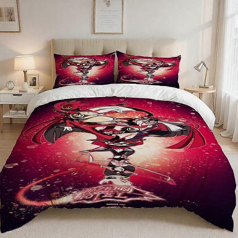 Hell Hotel Art Print Bedding Set  100% Polyester Soft Skin-Friendly