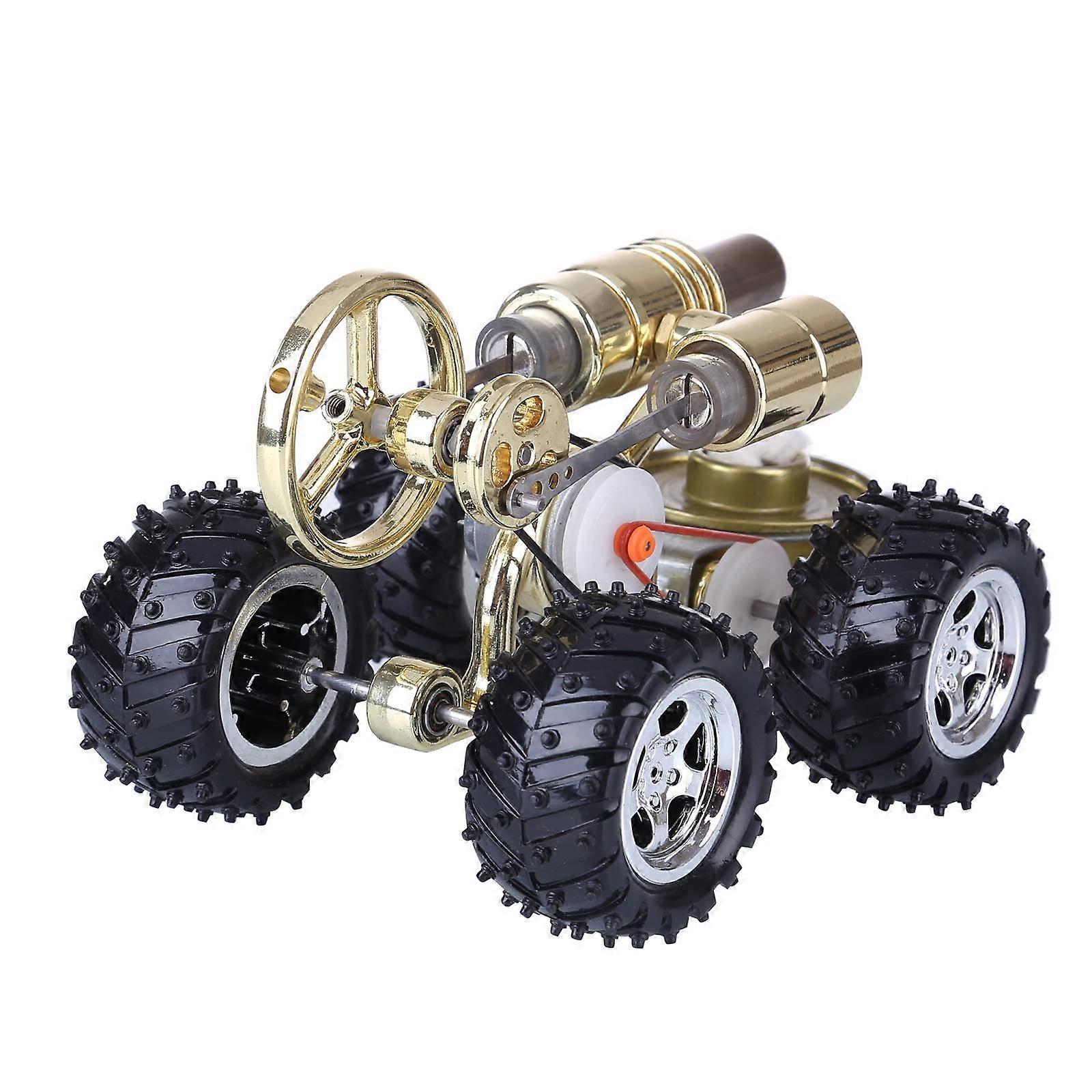 Stirling Engine Car Mini Kit with Durable Metal Build for HeattoMotion Educational Science Experiments