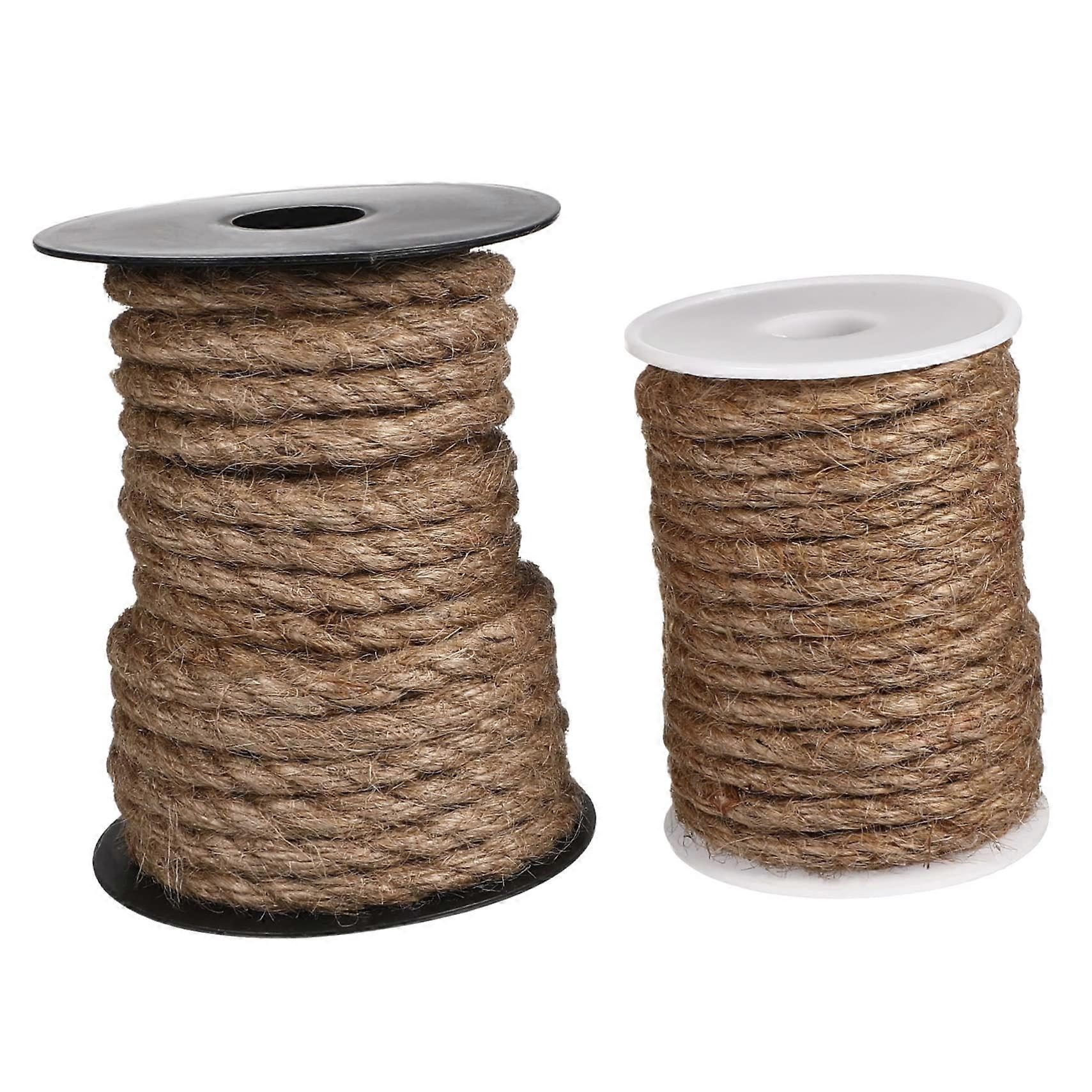 2 Rolls Strong Hemp Rope Twine String for Crafts Macrame Weaving and DIY Projects