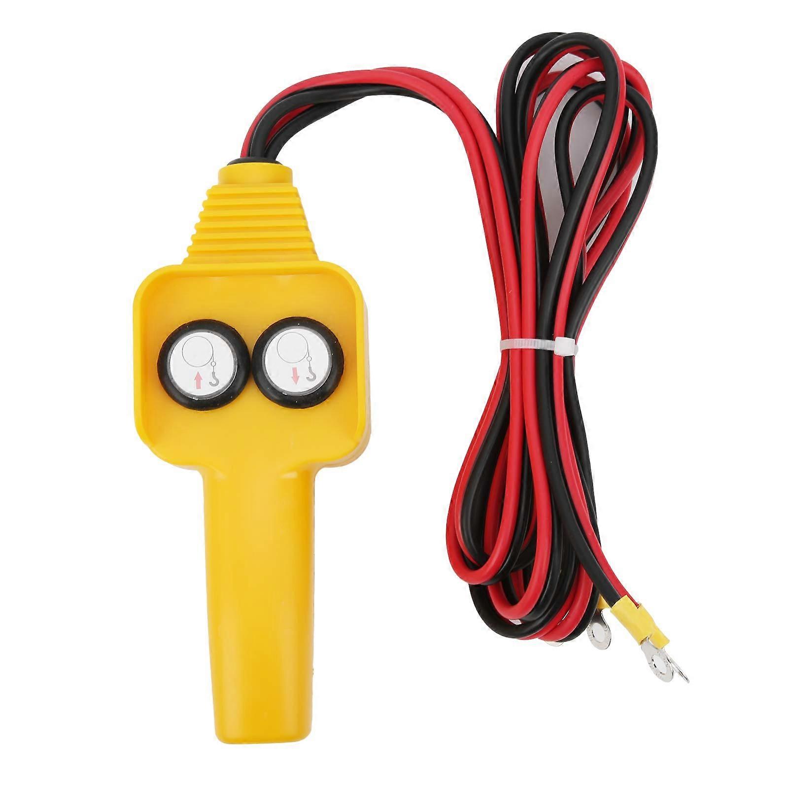Winch Control Handle 12V Wired Remote with 8.2ft Cable for 15005000lb Capstan Winches Yellow