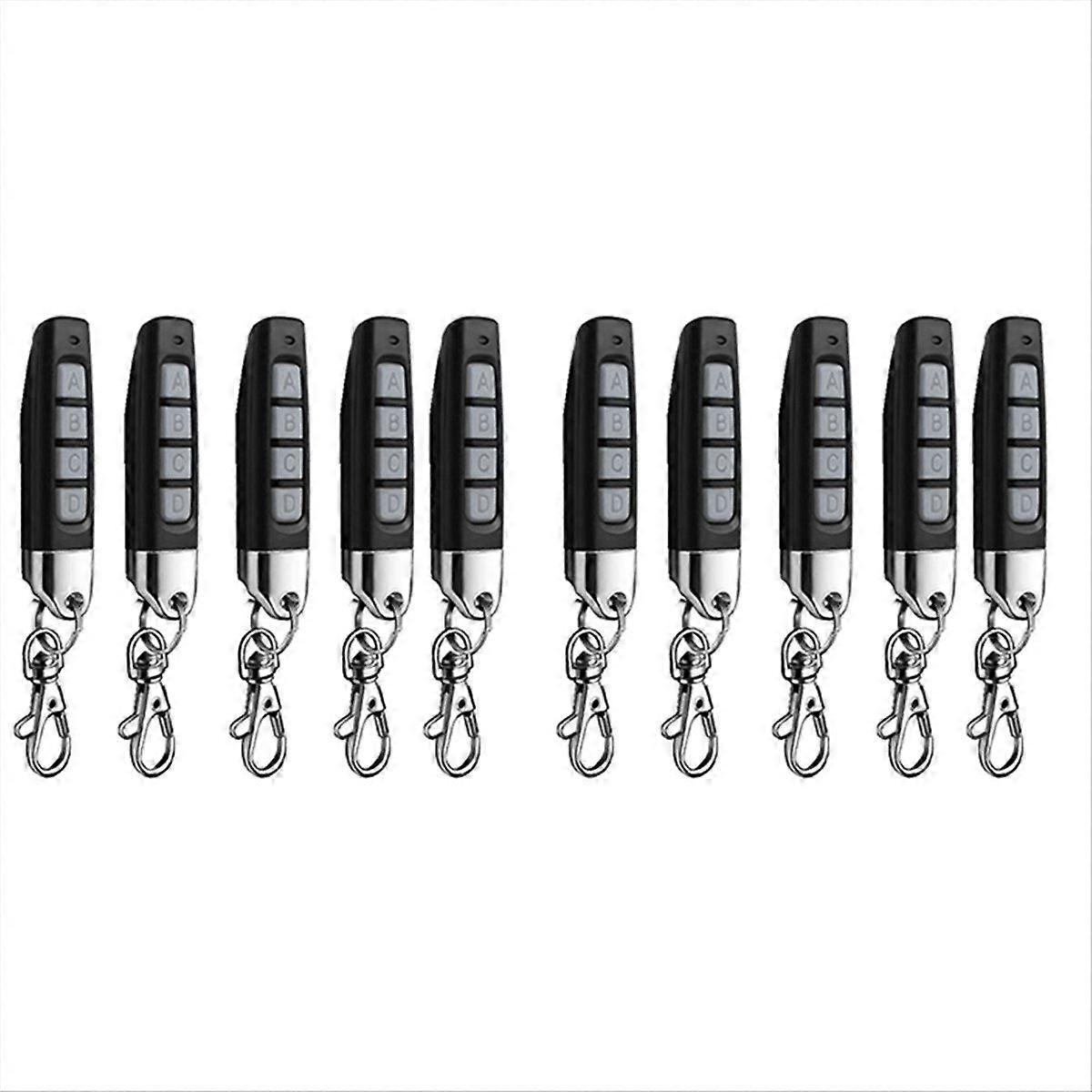 10pcs 433MHz Remote Control Compact Wireless Duplicator for Garage Doors Systems Universal Compatibility Black