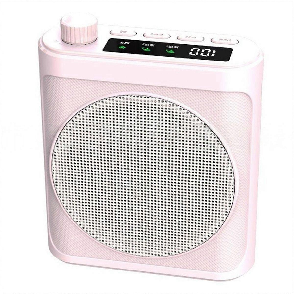 Mini Wireless Speaker with Lavalier Microphone Pink