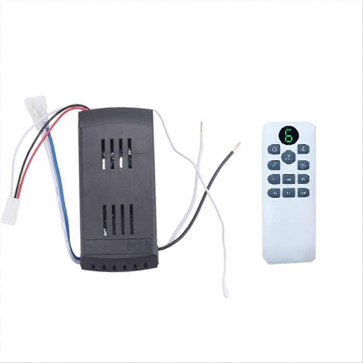 Ceiling Fan Remote Control Kit 40W 6-Speed Timing Function Replacement Remote for DC Ceiling Fans & 