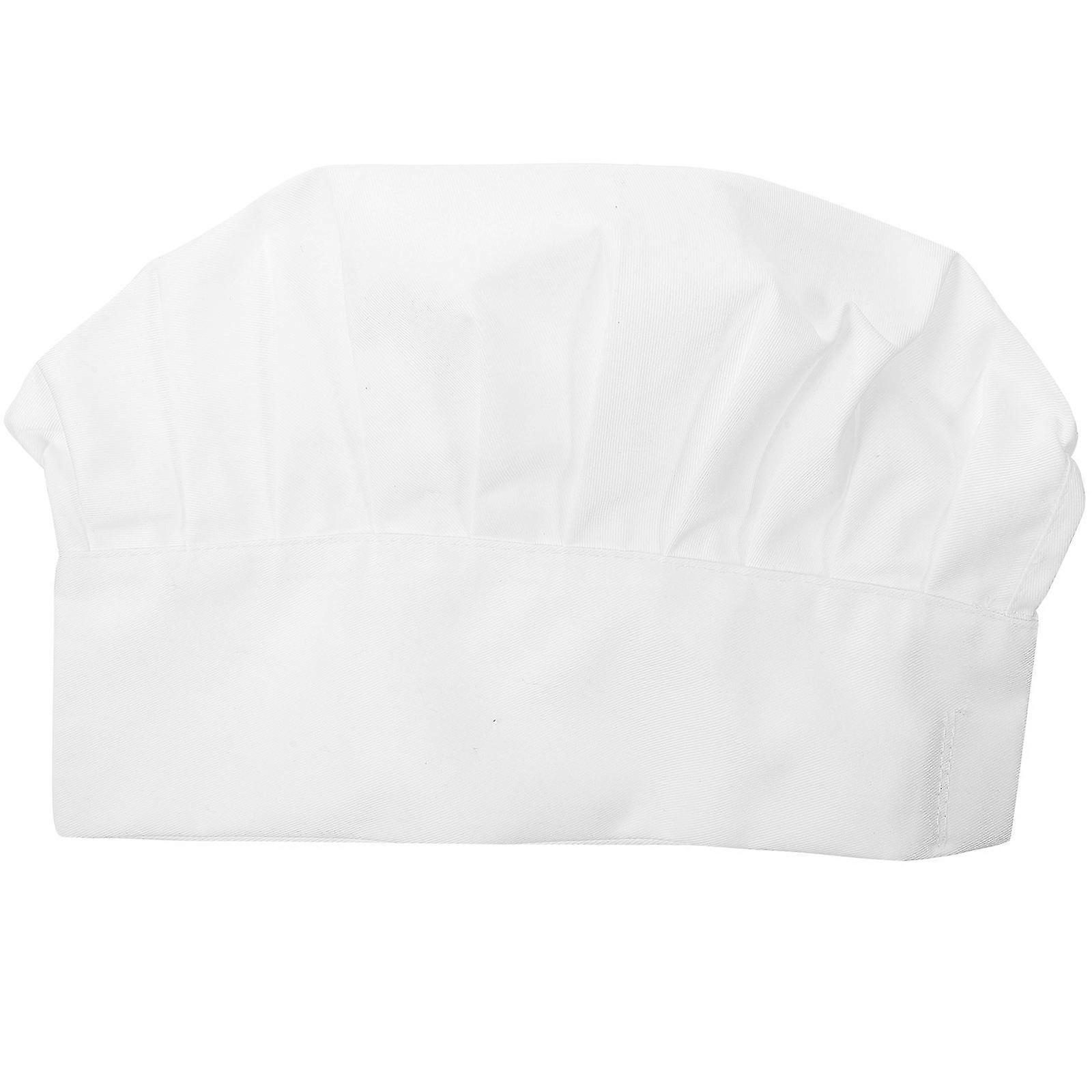 Cotton Cloth Chef Hat for Kitchen Working Hat Elastic Design White