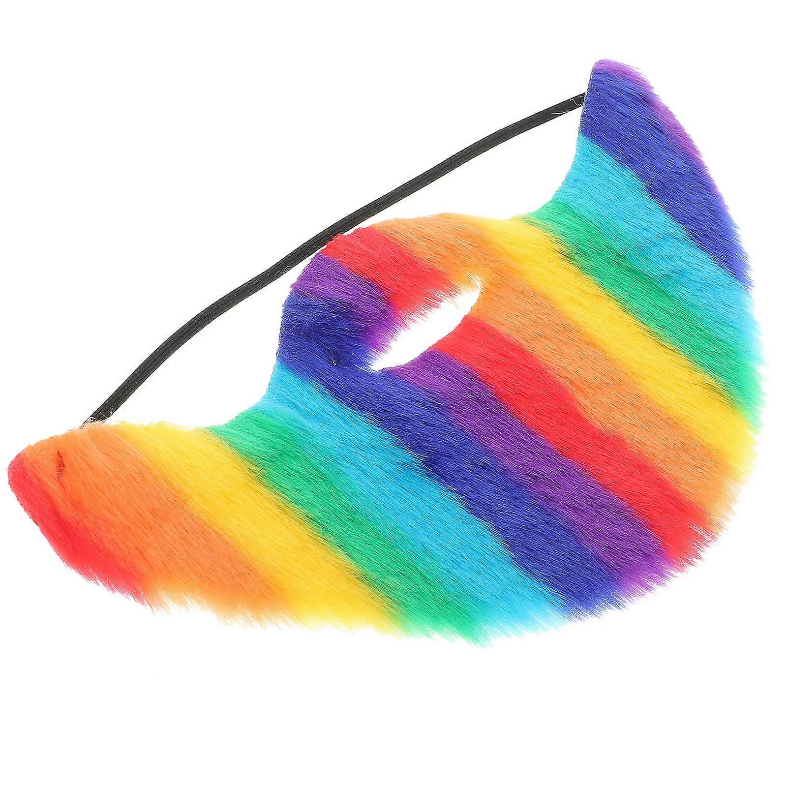 Simulated Mustache False Beard for Masquerade Fabric Multi